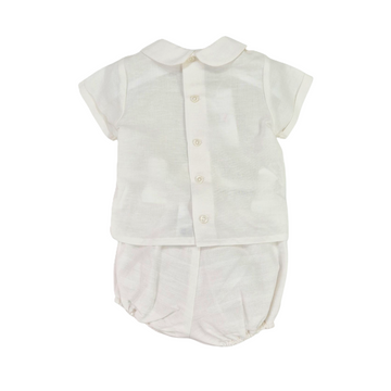 Completo neonato in puro lino