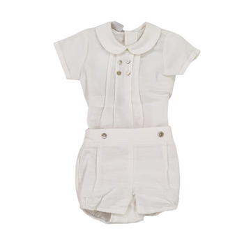 Completo neonato in puro lino