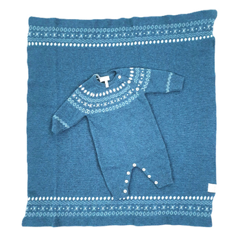 Copertina neonato Jacquard misto cashmere