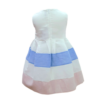 Vestito bambina in lino e fiocco Barcellino