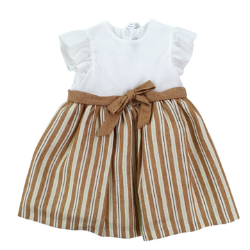 Abito bimba in lino a righe Barcellino