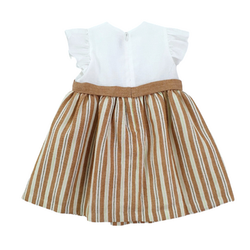 Abito bimba in lino a righe Barcellino
