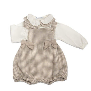 Completo bimba body e salopette "vichy"