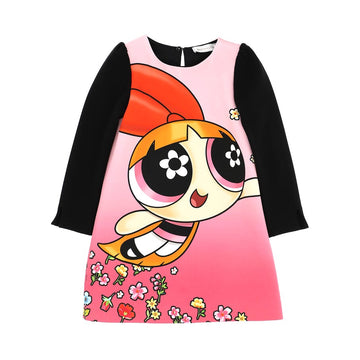 Abito crépe trapezio Monnalisa