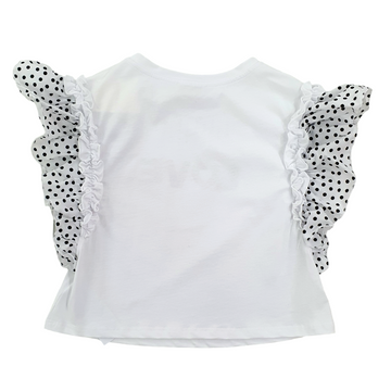 Top bambina in jersey con strass