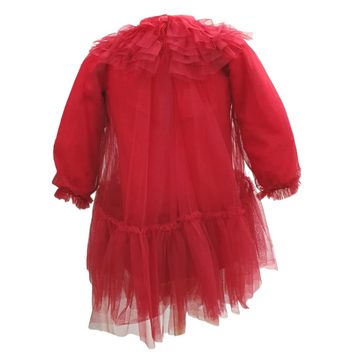 Abito Denise tulle mano seta Monnalisa