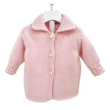 Cappottino lana vergine ricamo punto smock