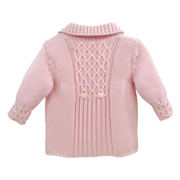 Cappottino lana vergine ricamo punto smock