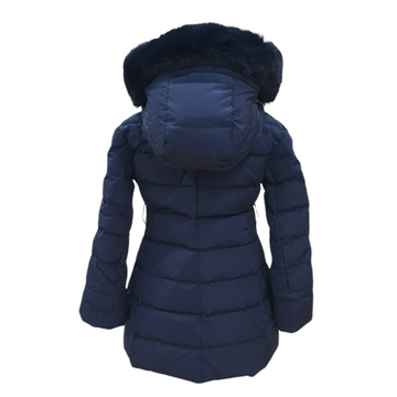 Piumino lungo con ecopelliccia Monnalisa