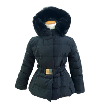 Piumino cintura con ecopelliccia Monnalisa