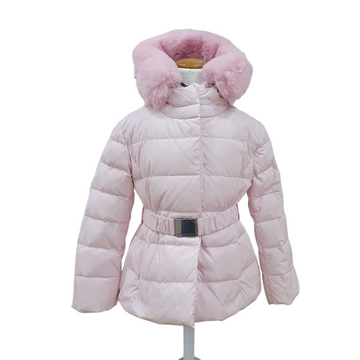 Piumino cintura con ecopelliccia Monnalisa