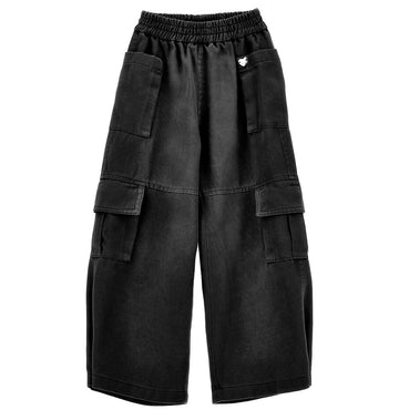 Pantaloni cargo gabardine fluida Monnalisa