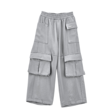 Pantaloni bimba cargo raso chic
