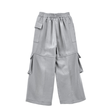Pantaloni bimba cargo raso chic