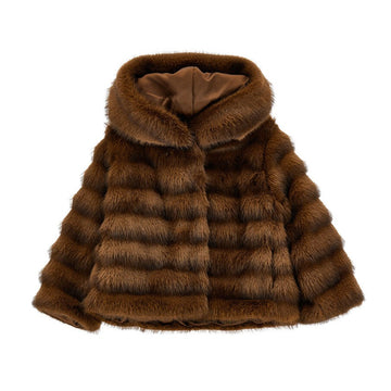 Pelliccia Peluche Bambina Hoodie