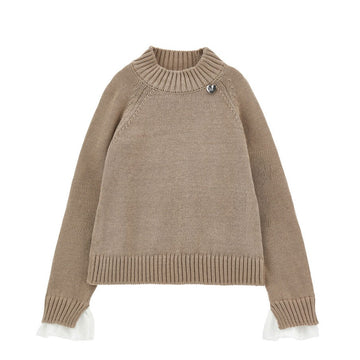 Maglione Bimba basic cotone e lana
