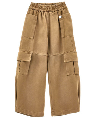 Pantaloni cargo gabardine fluida Monnalisa