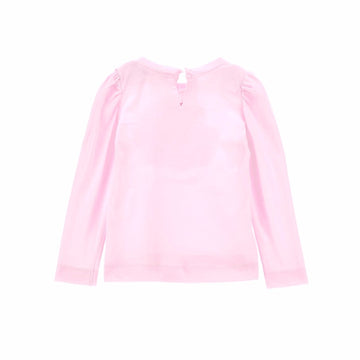 T-shirt in jersey ricamo anemone Monnalisa