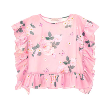 Copricostume poncho Flower in mussola