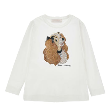 T-shirt bimba Lilli e il Vagabondo con strass