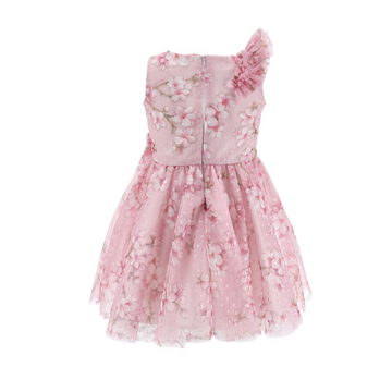 Abito bimba compleanno in tulle peach
