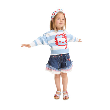 Maglia Bambina Hello Kitty a righe