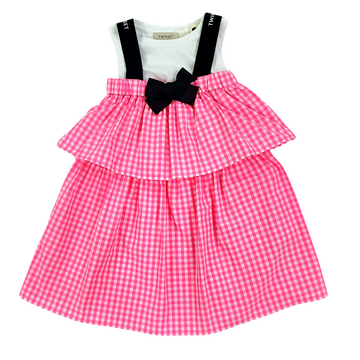 Abito "Vichy" in taffetà + t-shirt