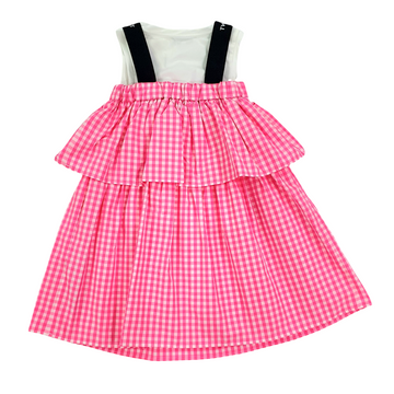 Abito "Vichy" in taffetà + t-shirt