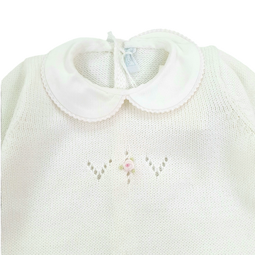 Tutina in filo cotone ricamo a mano Paula