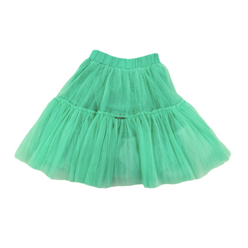 Gonna bimba in tulle plissè con balza Twinset