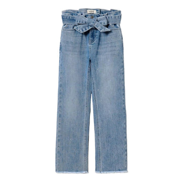 Jeans paper bag con strass Twinset