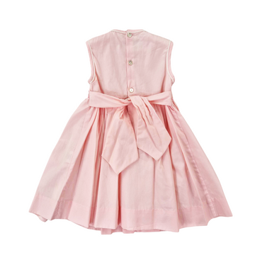 Abito bimba ricamo punto smock e roselline Kidiwi