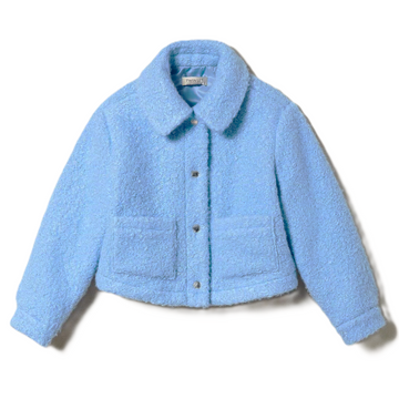 Giacca corta in panno curly