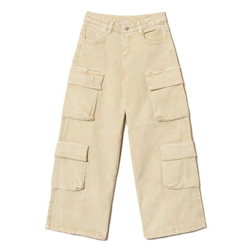 Pantaloni bimba cargo in Bull