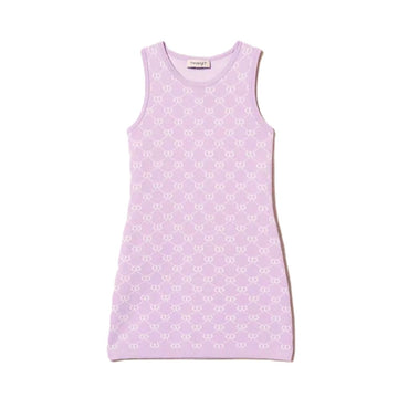 Abito bimba corto in maglia con Oval T jacquard