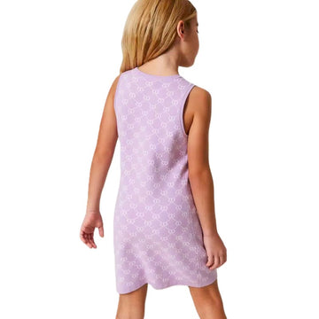 Abito bimba corto in maglia con Oval T jacquard