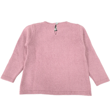 Pullover bimba in lana intarsio cuori Jo Milano