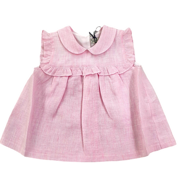 Completo bimba in lino a righe
