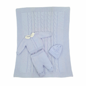 Cappellino in lana merino con treccia