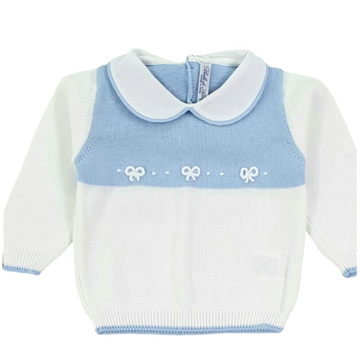 Completo in filo ricamo p. vapore Bebè di Almy