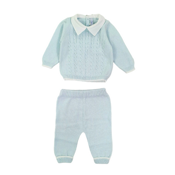 Completo in filo cotone treccia Bebè di Almy