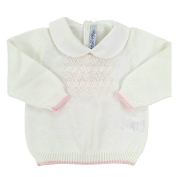 Completo in filo ricamo p.smock Bebè di Almy