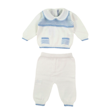 Completo in filo cotone manica lunga Bebè di Almy