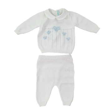 Completo filo ricamo fiocchetti Bebè di Almy