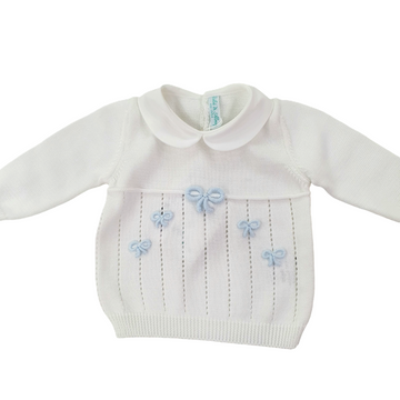 Completo filo ricamo fiocchetti Bebè di Almy