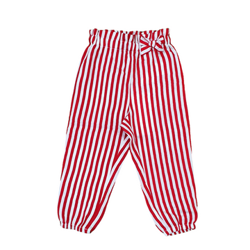 Pantalone Bambina in lino a righe Monnalisa