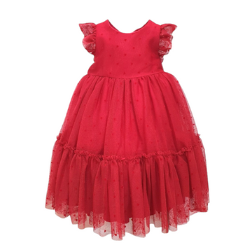 Abito in tulle cuoricini Monnalisa