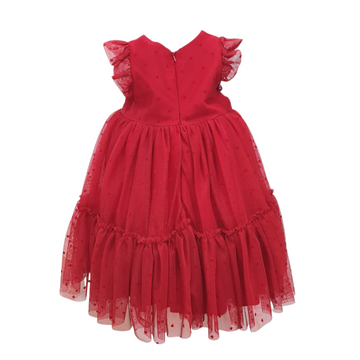 Abito in tulle cuoricini Monnalisa