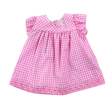 Top bimba con stampa "vichy"