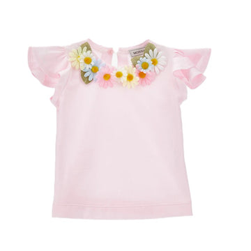 T-shirt con margherite cotone organico